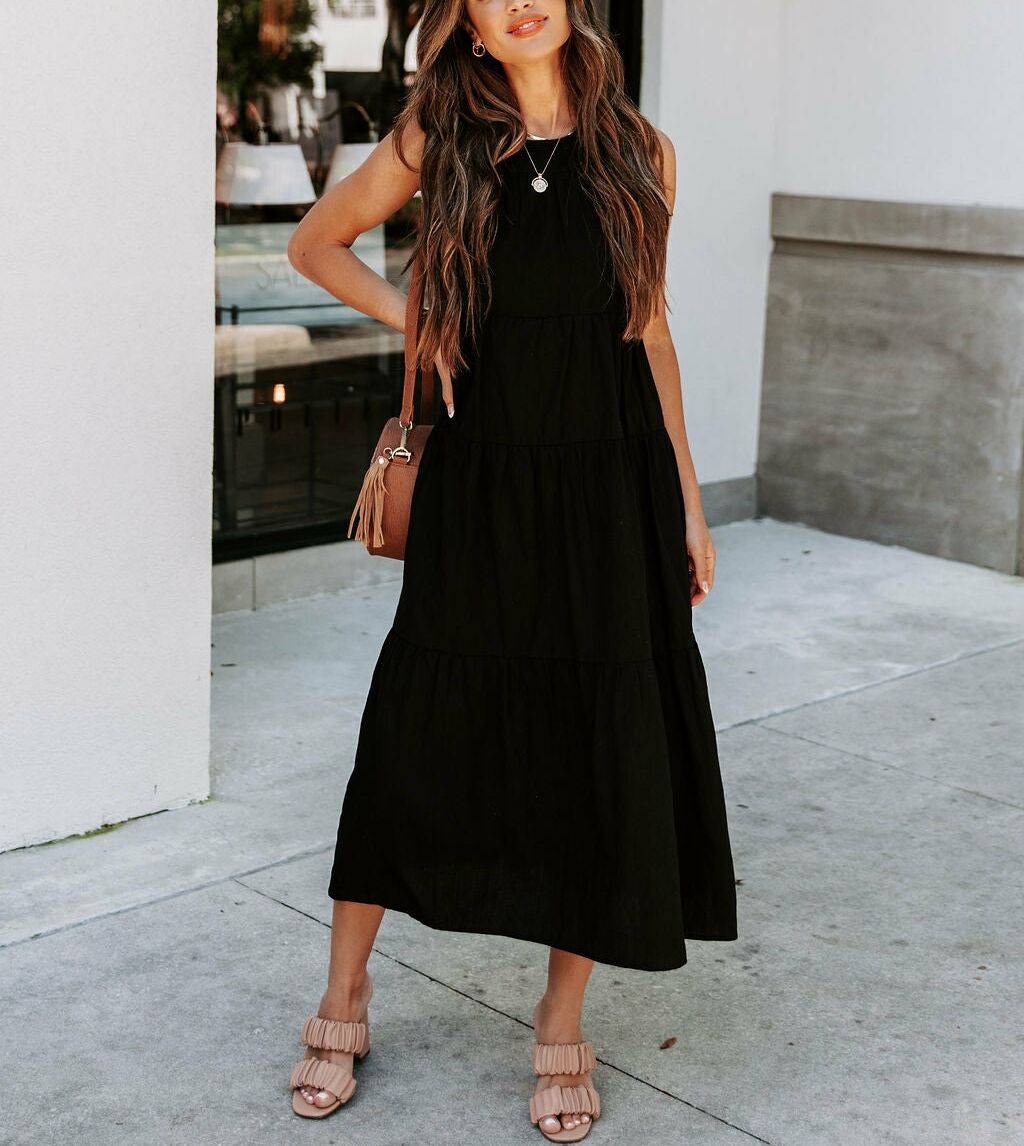 BLACK DRESS S - BLACK