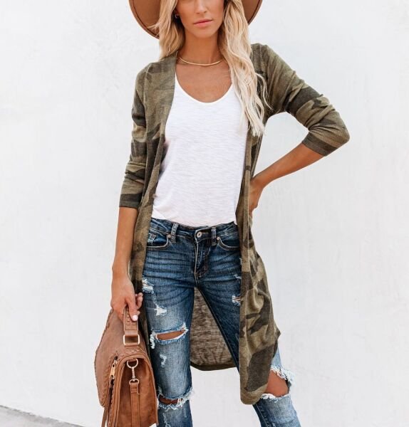 CAMOUFLAGE CARDIGAN