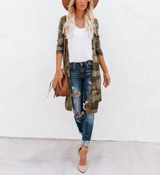 CAMOUFLAGE CARDIGAN