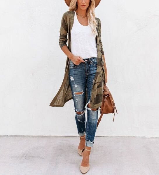 CAMOUFLAGE CARDIGAN