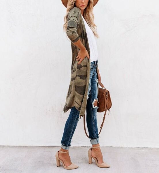CAMOUFLAGE CARDIGAN