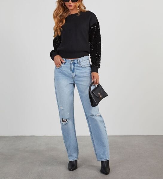 BLACK BLOUSE M - BLACK
