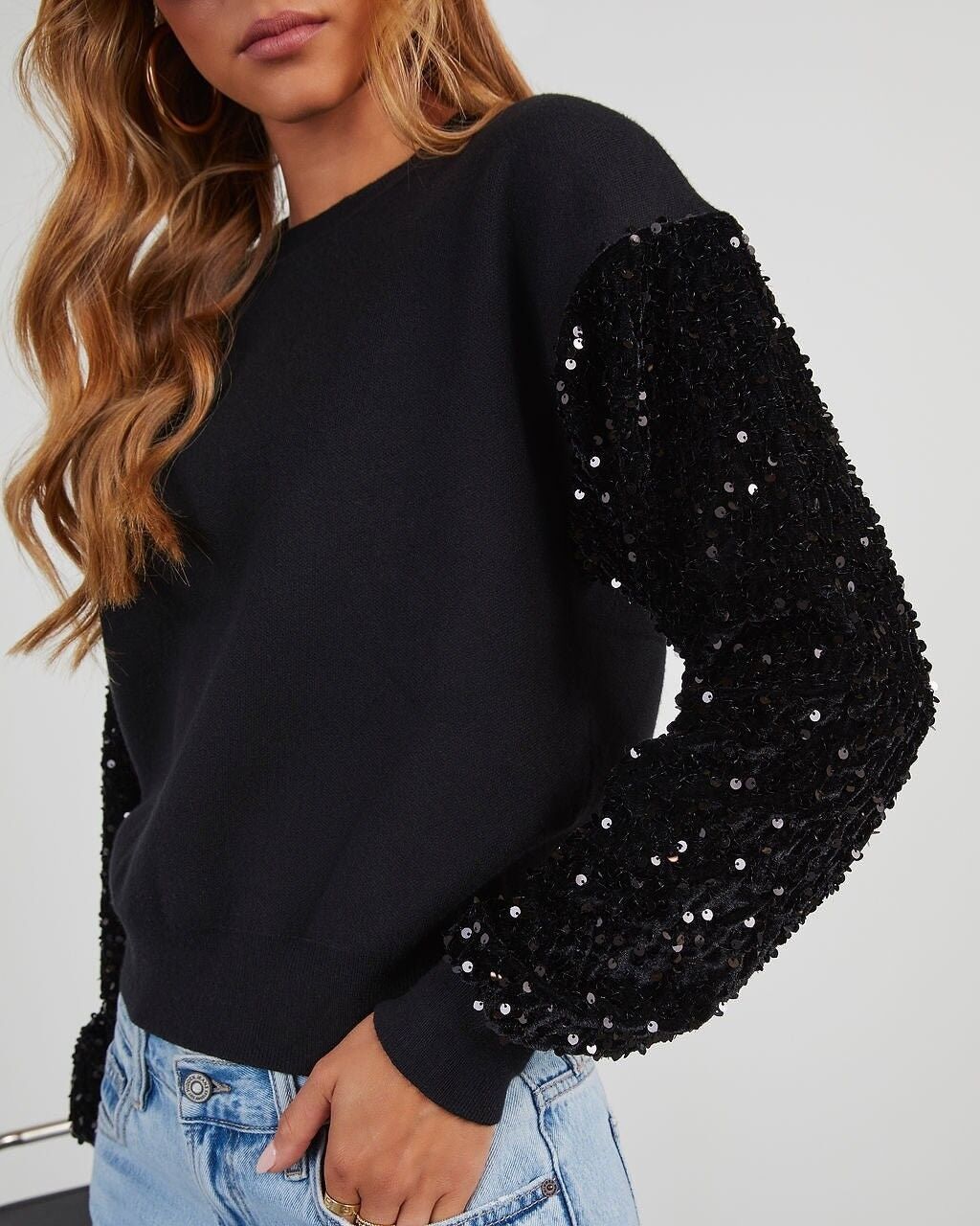 BLACK BLOUSE L - BLACK