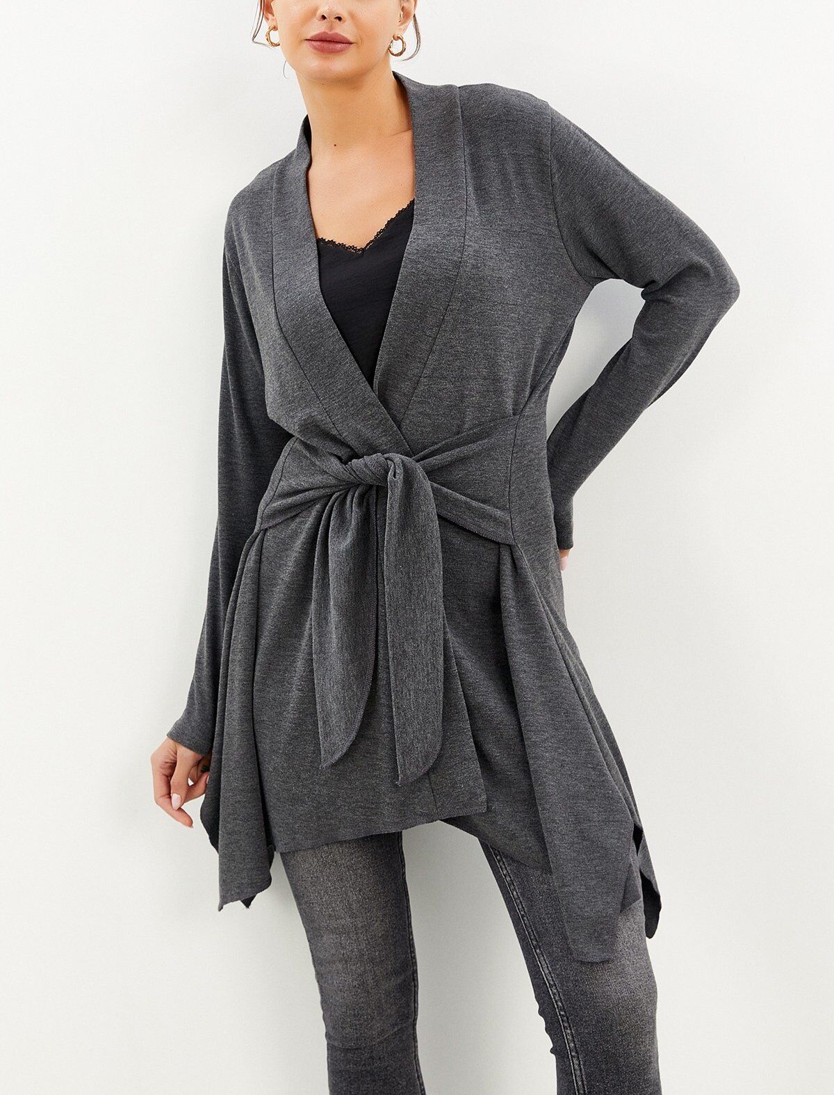 ANTHRACITE CARDIGAN L - ANTHRACITE
