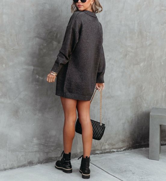 ANTHRACITE-MELANGE DRESS