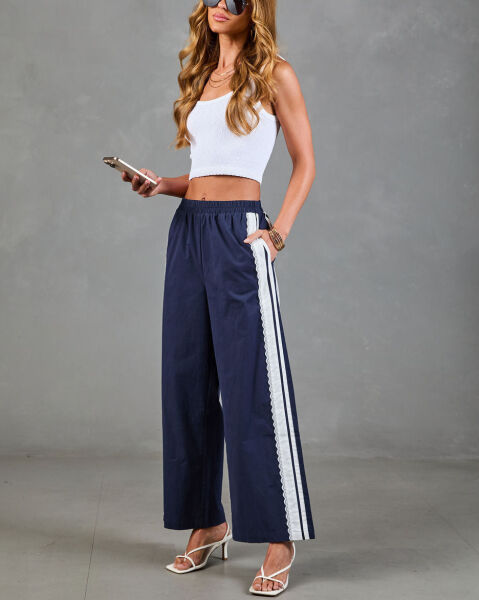 NAVY-WHITE PANTS XL - NAVY-WHITE