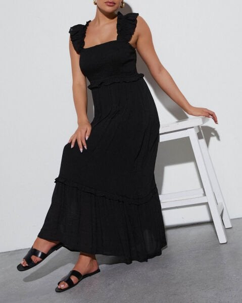 BLACK DRESS XL - BLACK