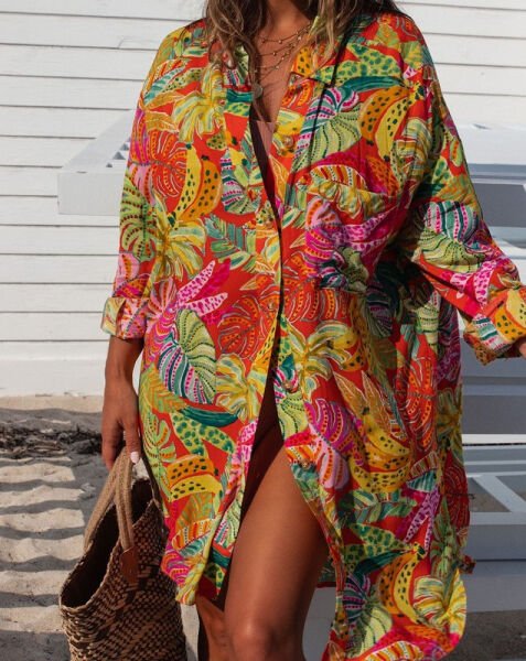 MULTICOLOR-FLORAL SHIRT M - MULTICOLOR-FLORAL