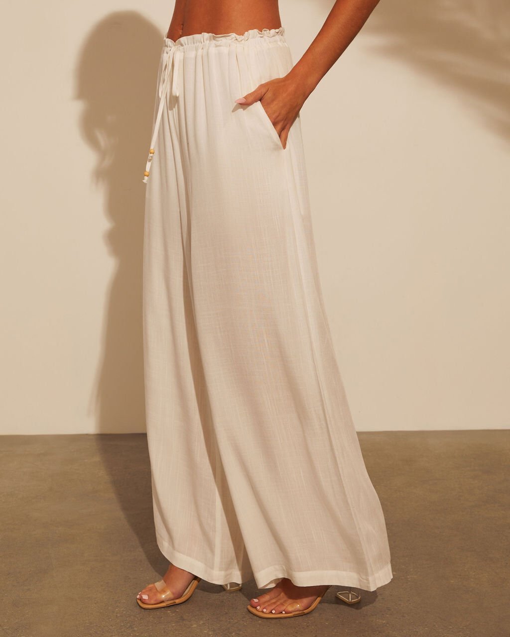CREAM PANTS M - CREAM