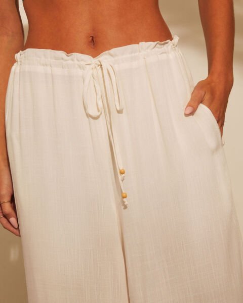 CREAM PANTS XL - CREAM