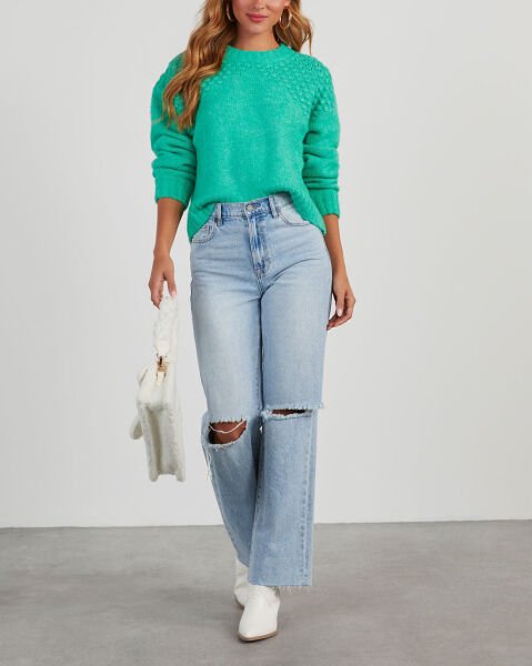 MINT-GREEN SWEATER M - MINT-GREEN