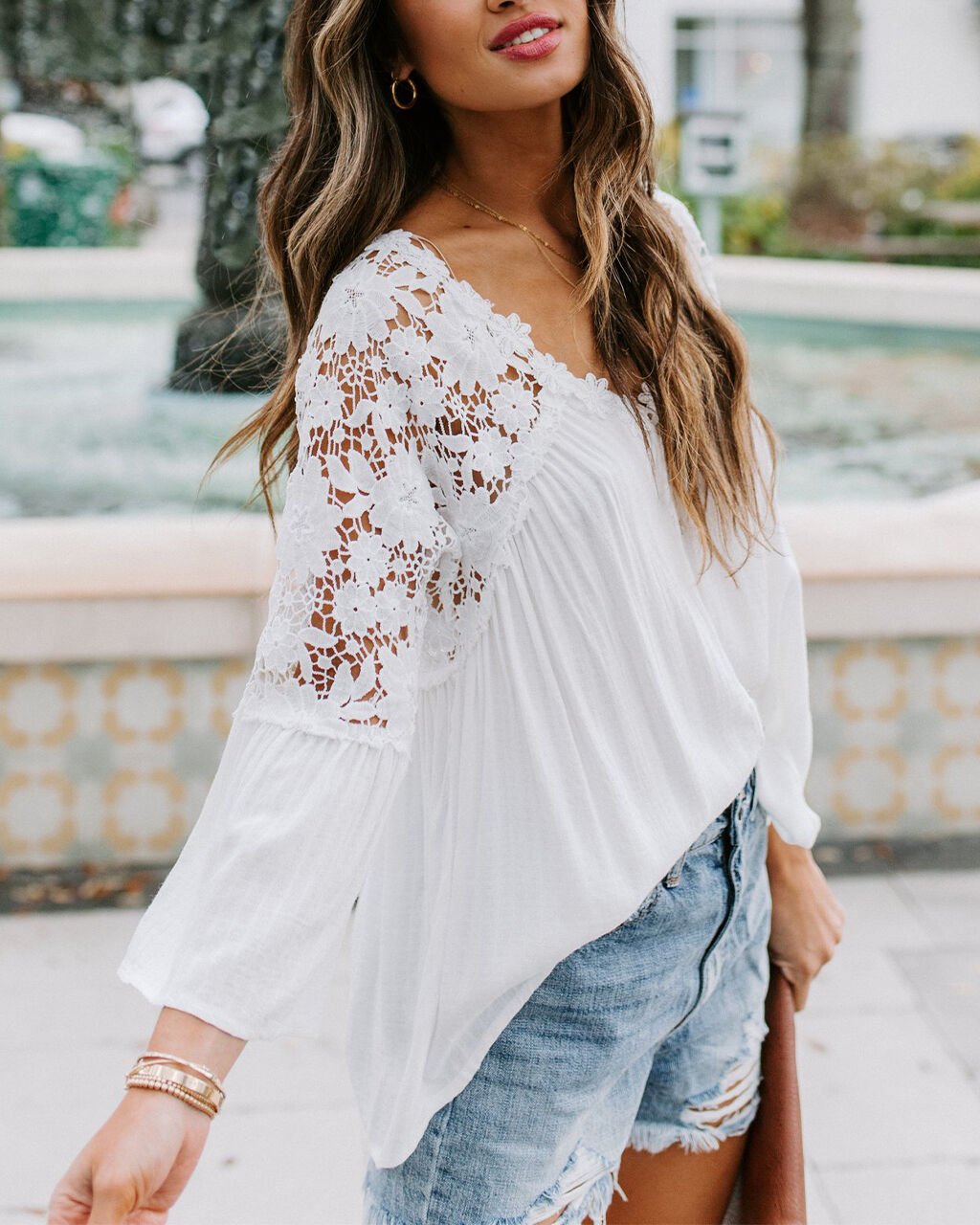 ECRU BLOUSE L - ECRU
