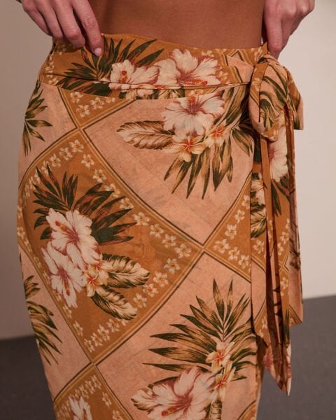 MULTICOLOR-FLORAL SKIRT M - MULTICOLOR-FLORAL
