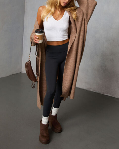 TAUPE CARDIGAN L - TAUPE