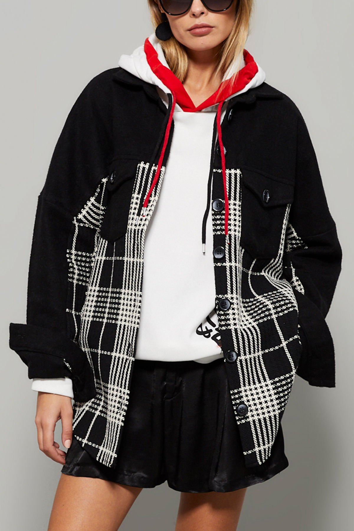 BLACK-ECRU SHIRT