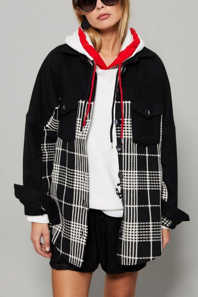BLACK-ECRU SHIRT