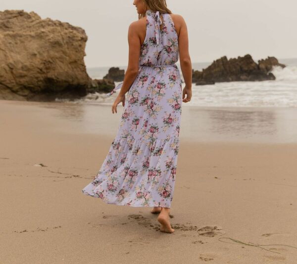 LILAC-FLORAL DRESS XL - LILAC-FLORAL
