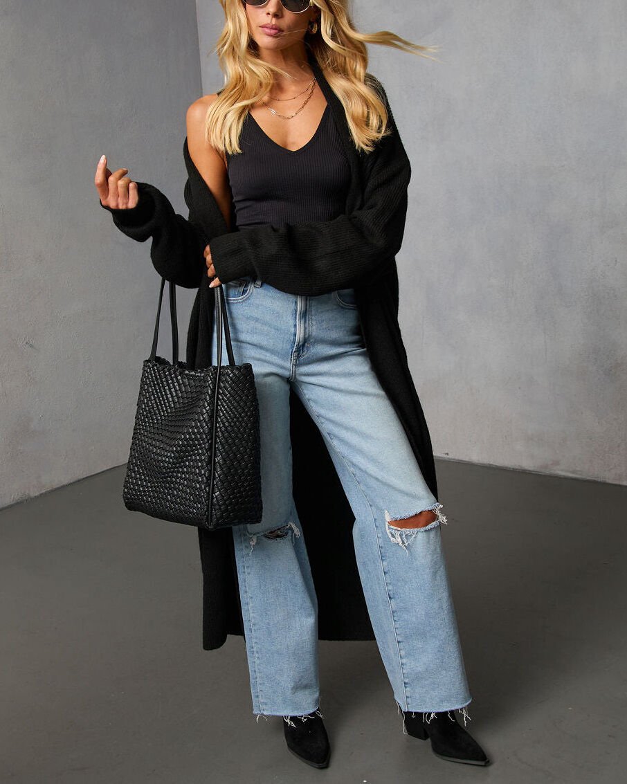 BLACK CARDIGAN S - BLACK