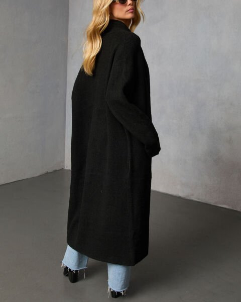 BLACK CARDIGAN L - BLACK