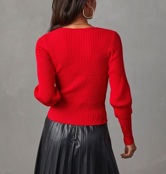 RED SWEATER S - RED
