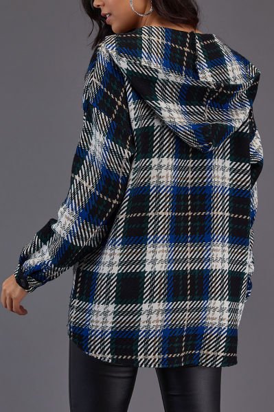 BLUE-BLACK-PLAID SHIRT