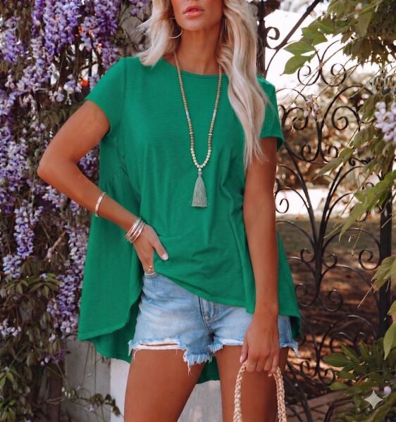 GREEN BLOUSE L - GREEN