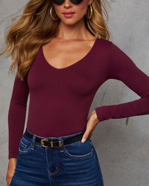 BURGUNDY BLOUSE