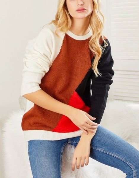BROWN-RED SWEATER