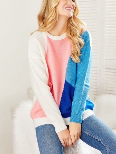 PINK-BLUE SWEATER