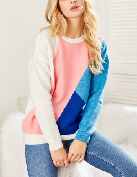 PINK-BLUE SWEATER