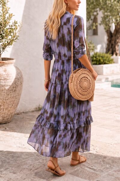 MULTICOLOR-PRINTED DRESS L - MULTICOLOR-PRINTED