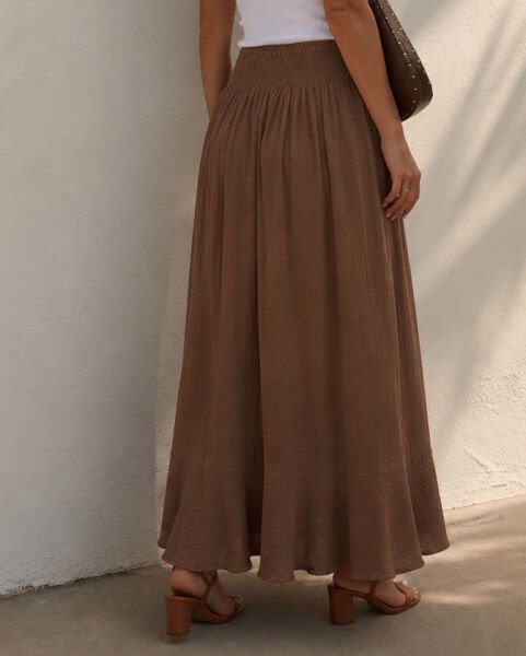 BROWN SKIRT M - BROWN