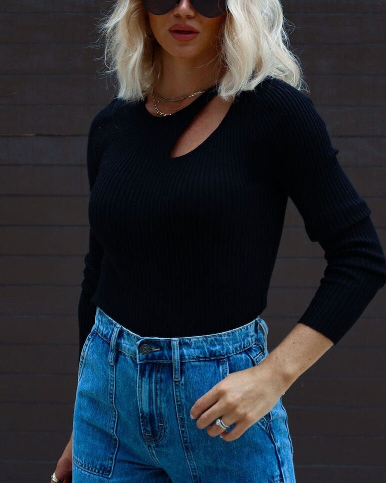 BLACK BLOUSE S - BLACK