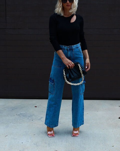 BLACK BLOUSE M - BLACK