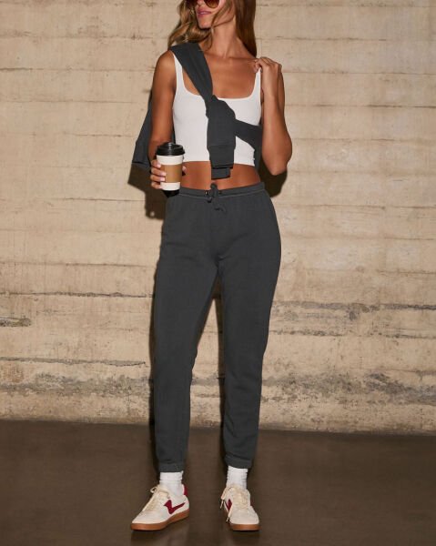 ANTHRACITE SWEATSHIRT AND PANTS SET