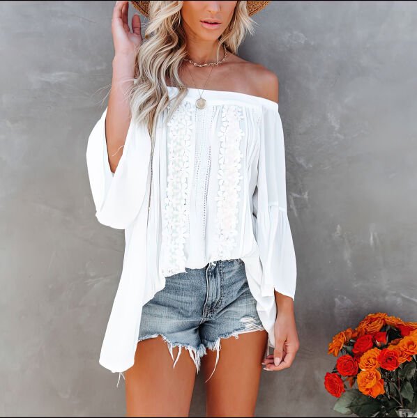 WHITE BLOUSE L - WHITE