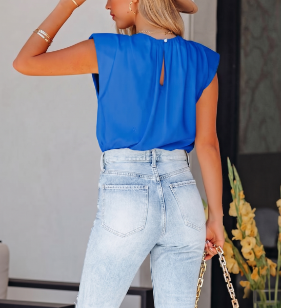 BLUE BLOUSE XL - BLUE