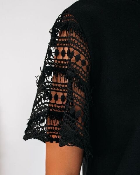 BLACK BLOUSE S - BLACK