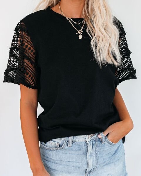 BLACK BLOUSE M - BLACK