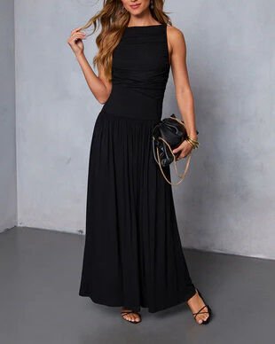 BLACK DRESS L - BLACK