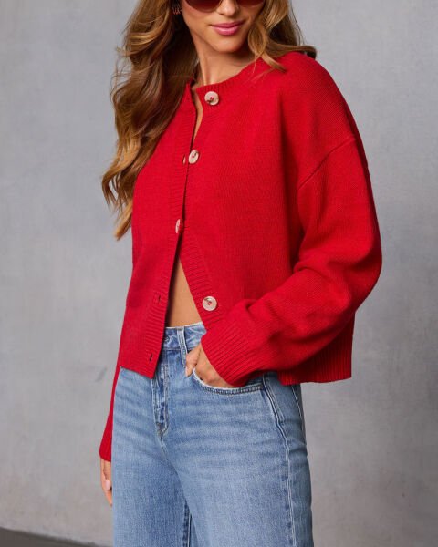 RED CARDIGAN XL - RED