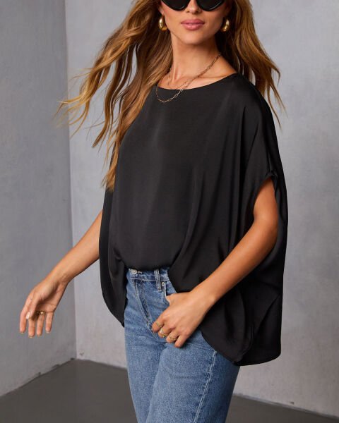 BLACK BLOUSE S - BLACK