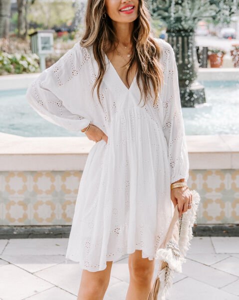 WHITE DRESS L - WHITE