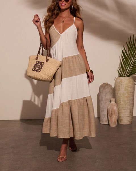 ECRU-BEIGE DRESS