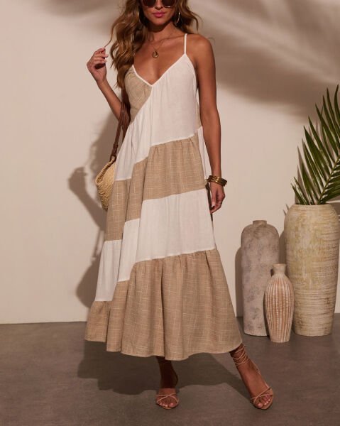 ECRU-BEIGE DRESS