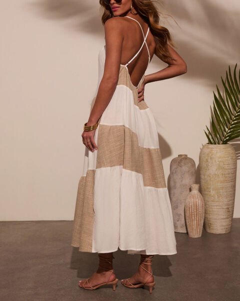 ECRU-BEIGE DRESS