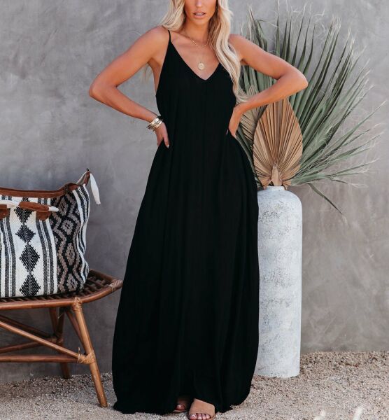 BLACK DRESS M - BLACK