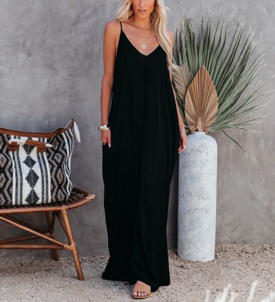 BLACK DRESS L - BLACK