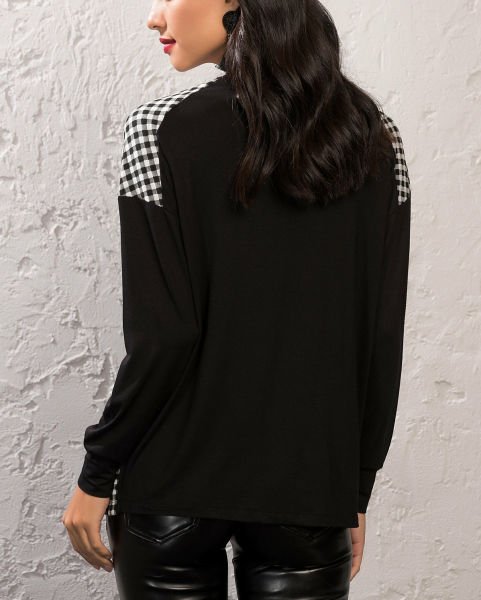 BLACK-WHITE BLOUSE