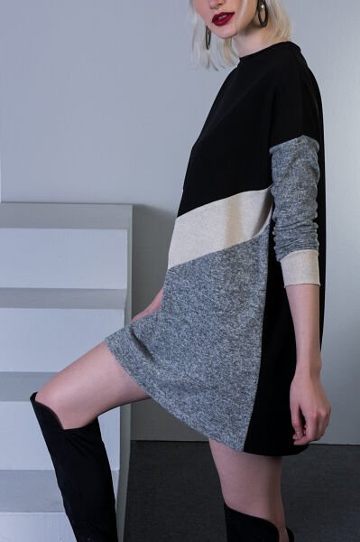 BLACK-GREY DRESS